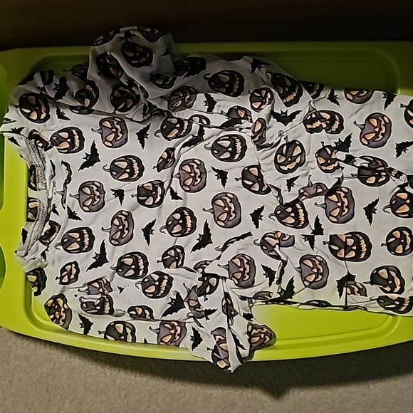 Lev baby bamboo pj set Halloween Ash print 7/8 long sleeve + pants - Picture 1 of 4